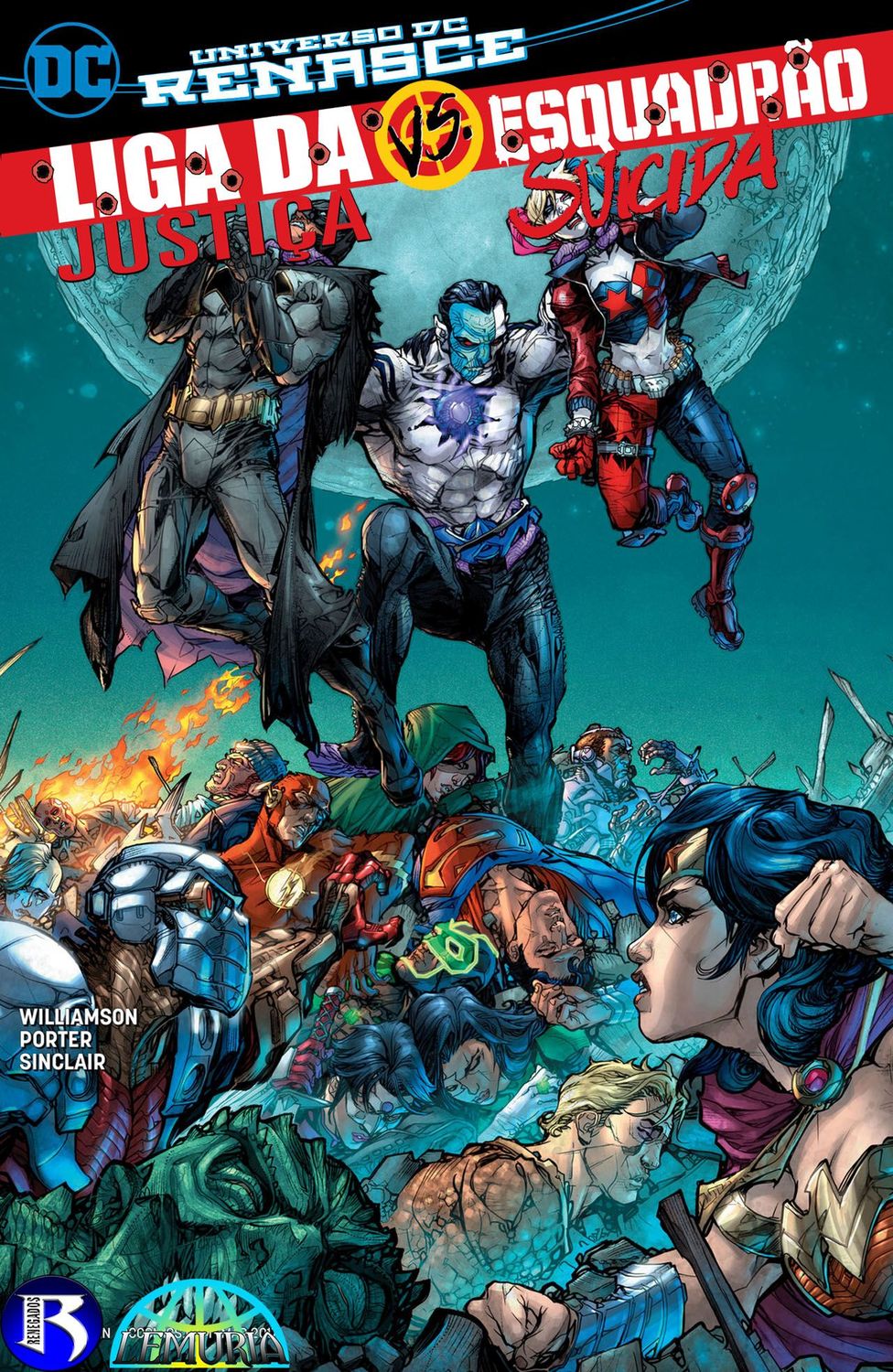 Capa de DC Rebirth - Liga da Justiça Vs Esquadrão Suicida