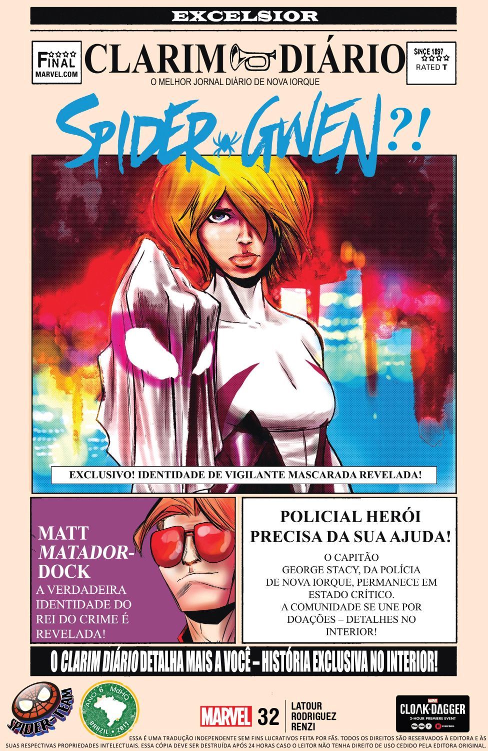 Capa de Spider-Gwen V2 (2015)
